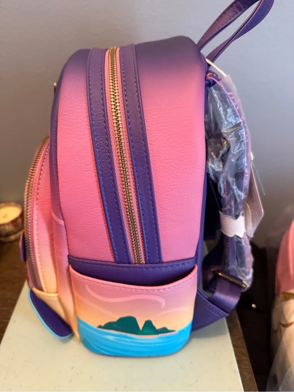 Loungefly Purple & Pink Moana Mini Backpack with Pua and Hei Hei
